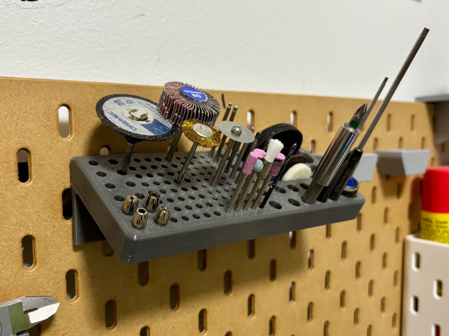 Suporte para Acessórios Dremel / Parkside / Proxxon – Compatível com IKEA Skadis