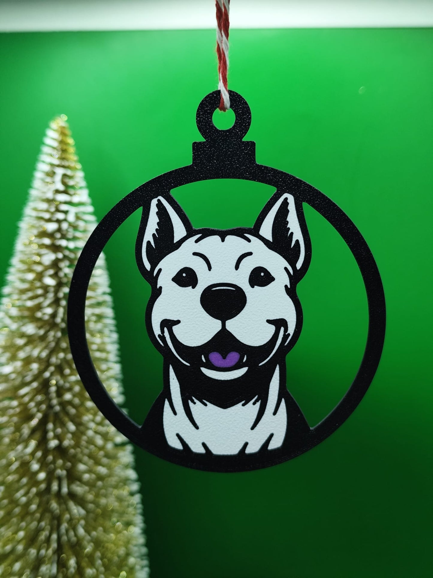 Pendente de Natal – Cão Sorridente