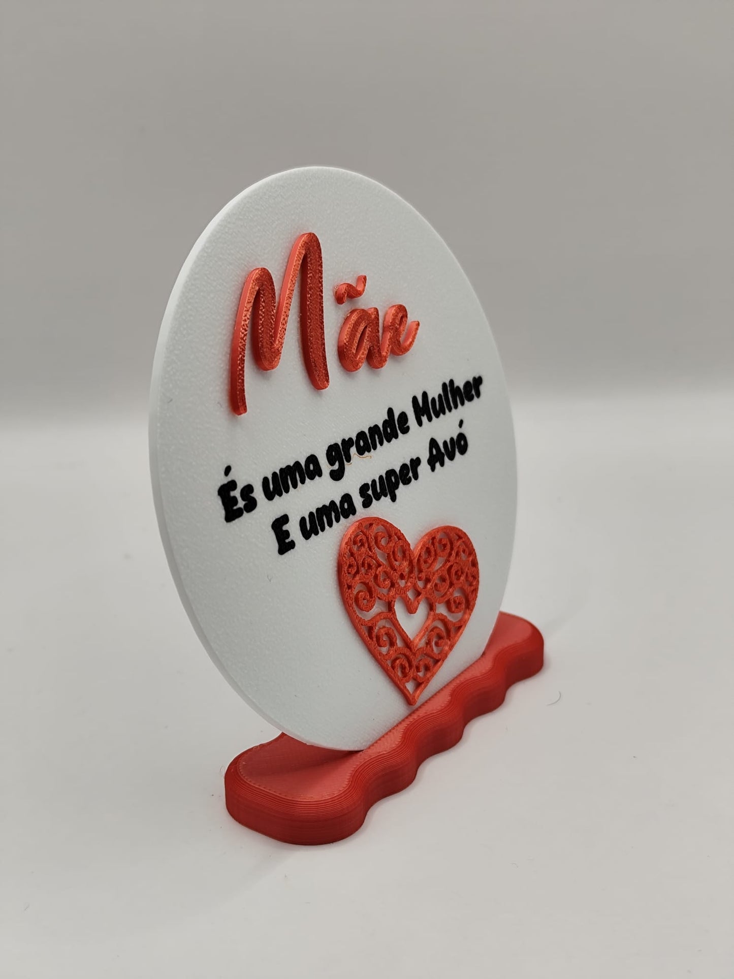 Placa Decorativa “Mãe – És uma grande Mulher e uma super Avó”
