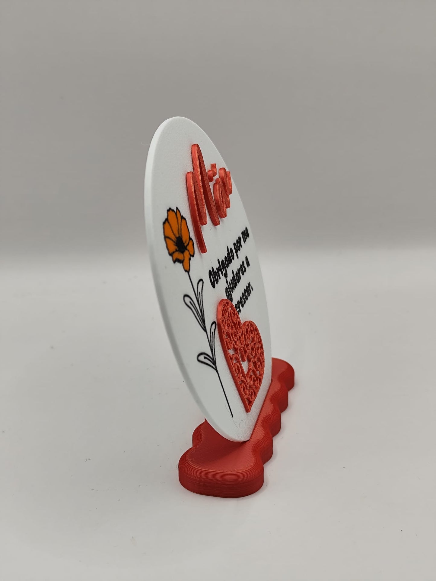 Placa Decorativa “Mãe – Obrigado por me ajudares a crescer”