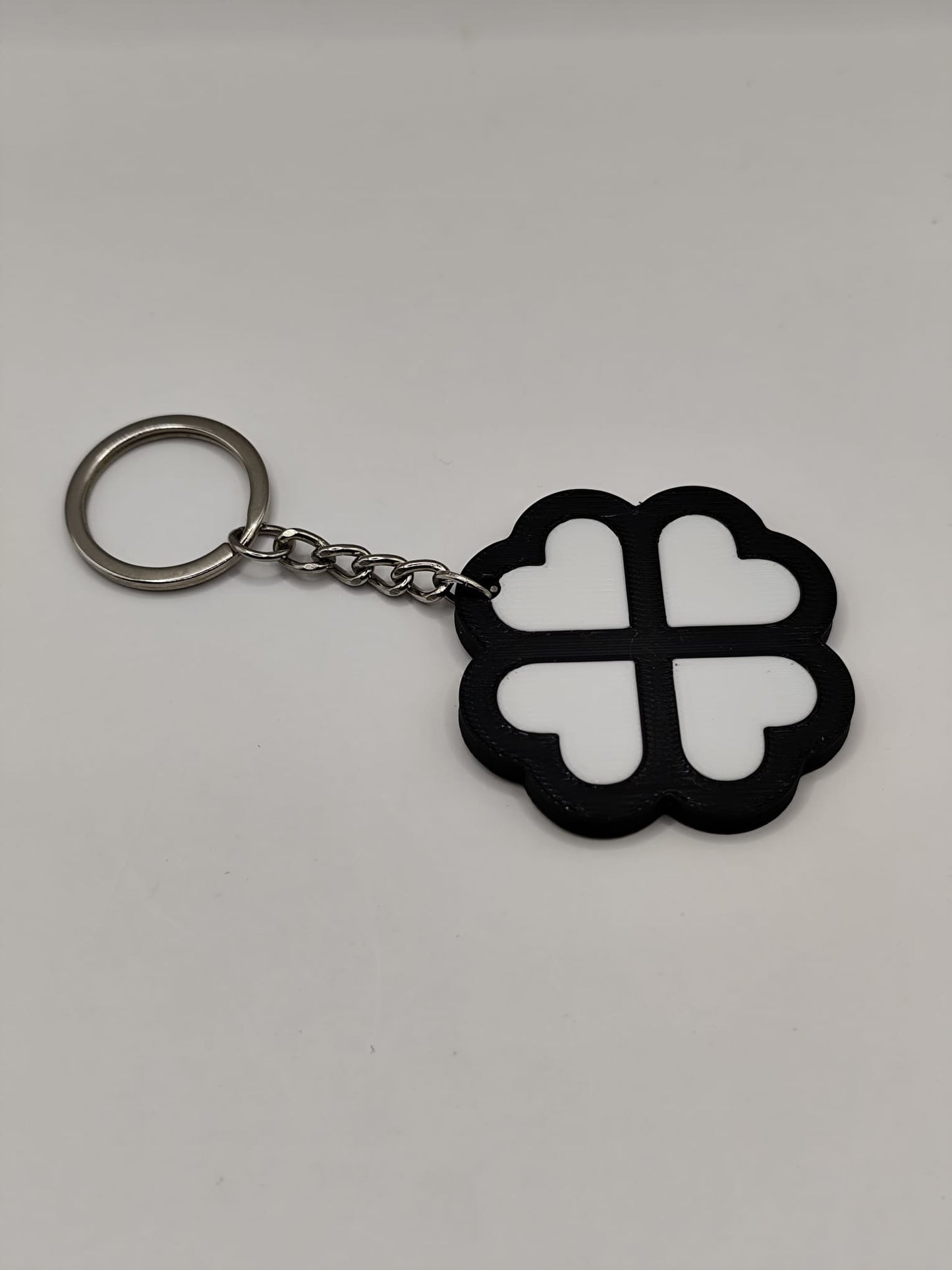 Porta-Chaves Trevo de 4 Folhas com Corações