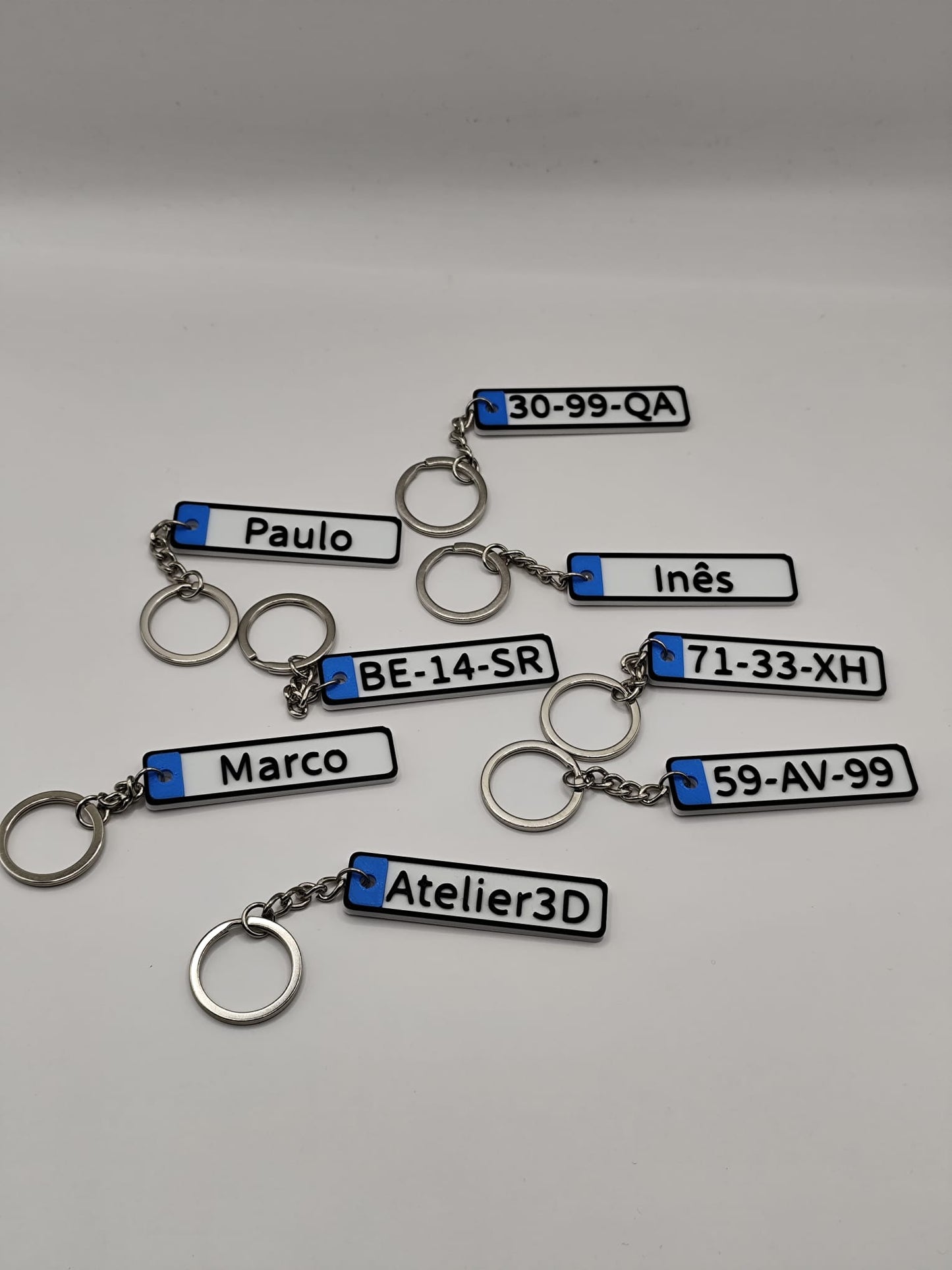 Porta-chaves Matrícula/Nome Personalizado