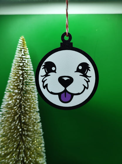 Pendente de Natal – Carinha Feliz de Cão