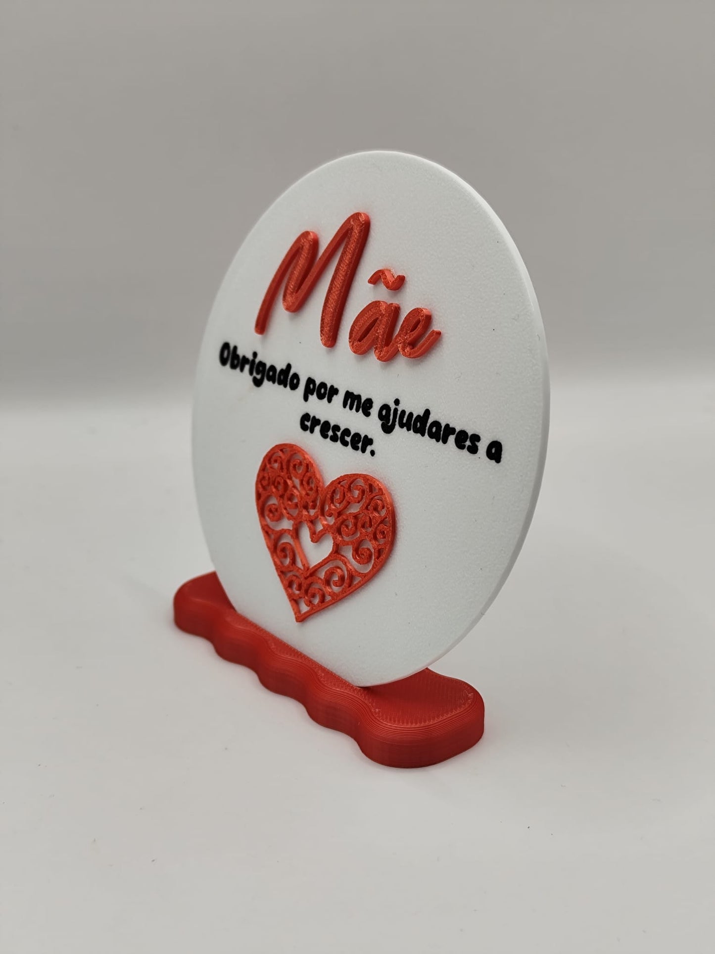 Placa Decorativa “Mãe – Obrigado por me ajudares a crescer”