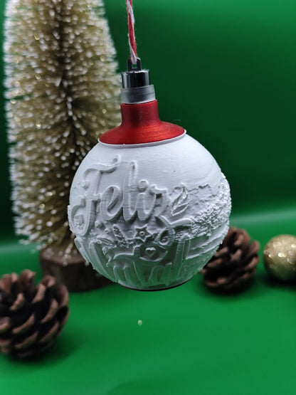 Bola de Natal Personalizada com Fotografia e Luz