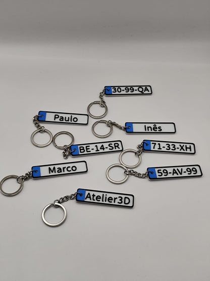 Porta-chaves Matrícula/Nome Personalizado